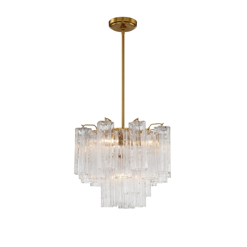 Crystorama Addis 17.75'' Chandelier in Aged Brass - Additional View