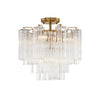 Crystorama Addis 17.75'' Semi Flush Mount in Aged Brass - Additional View