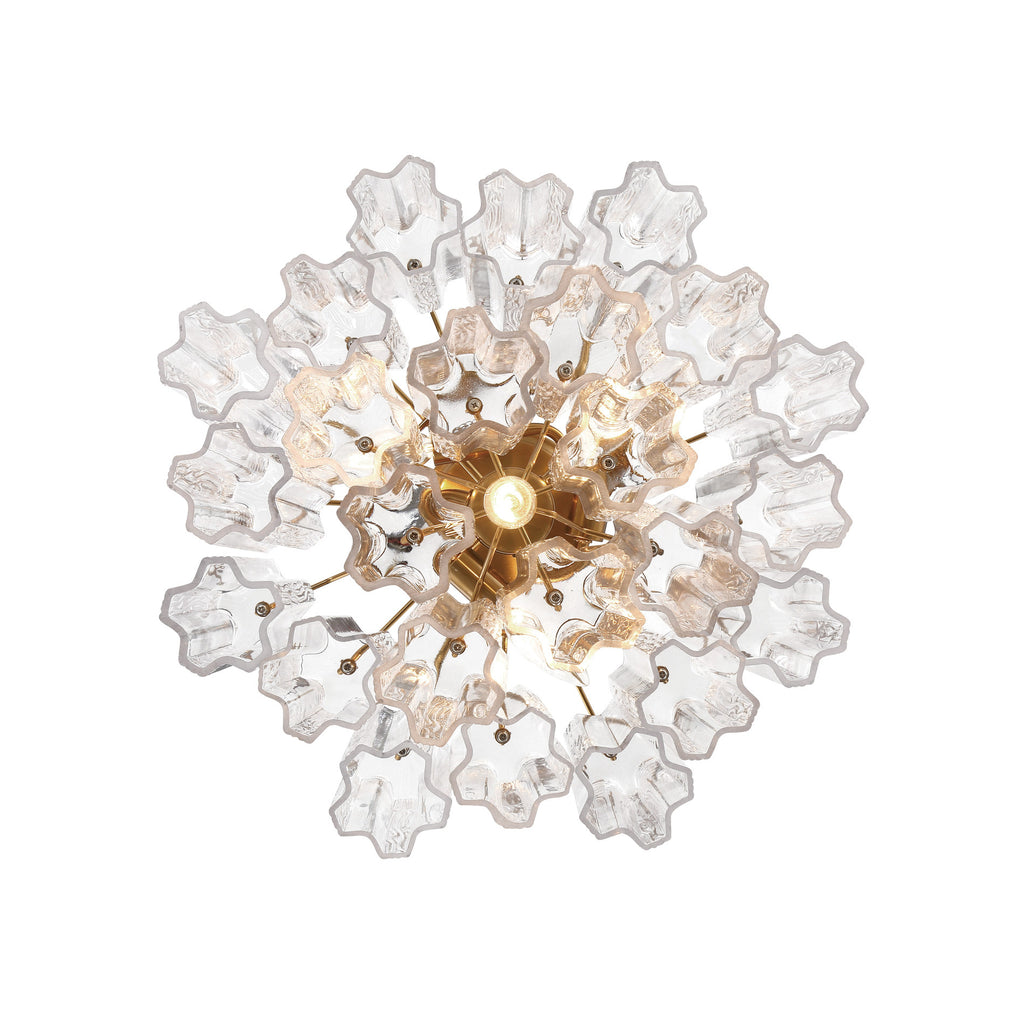 Crystorama Addis 17.75'' Semi Flush Mount in Aged Brass - Additional View