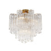 Crystorama Addis 17.75'' Semi Flush Mount in Aged Brass - Additional View
