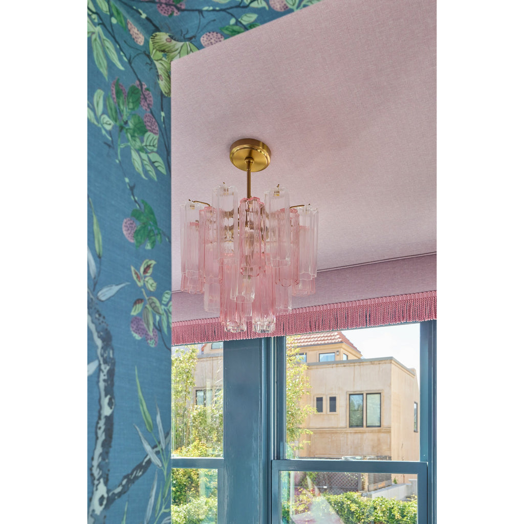 Crystorama Addis 17.75'' Chandelier in Aged Brass - Lifestyle View