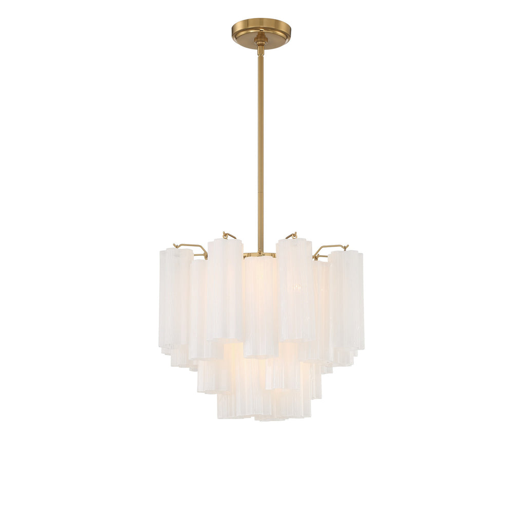 Crystorama Addis 17.75'' Chandelier in Aged Brass - Additional View