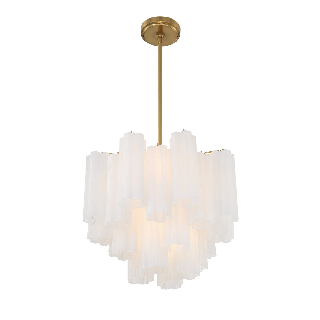 Crystorama Addis 17.75'' Chandelier in Aged Brass - Additional View