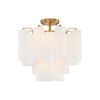 Crystorama Addis 17.75'' Semi Flush Mount in Aged Brass - Additional View