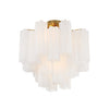 Crystorama Addis 17.75'' Semi Flush Mount in Aged Brass - Additional View