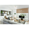 Crystorama Addis 17.75'' Semi Flush Mount in Aged Brass - Lifestyle View