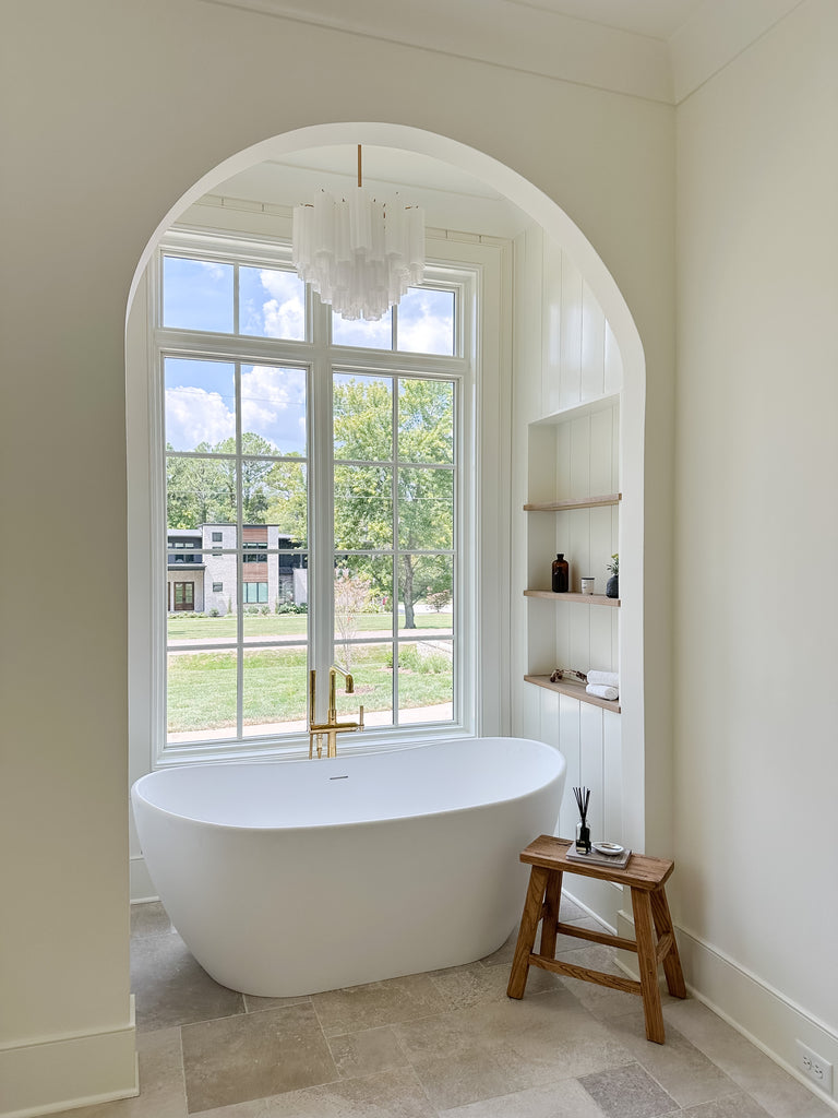 ADD-300-AG-WH Addis 17.75'' Chandelier | Lifestyle Image