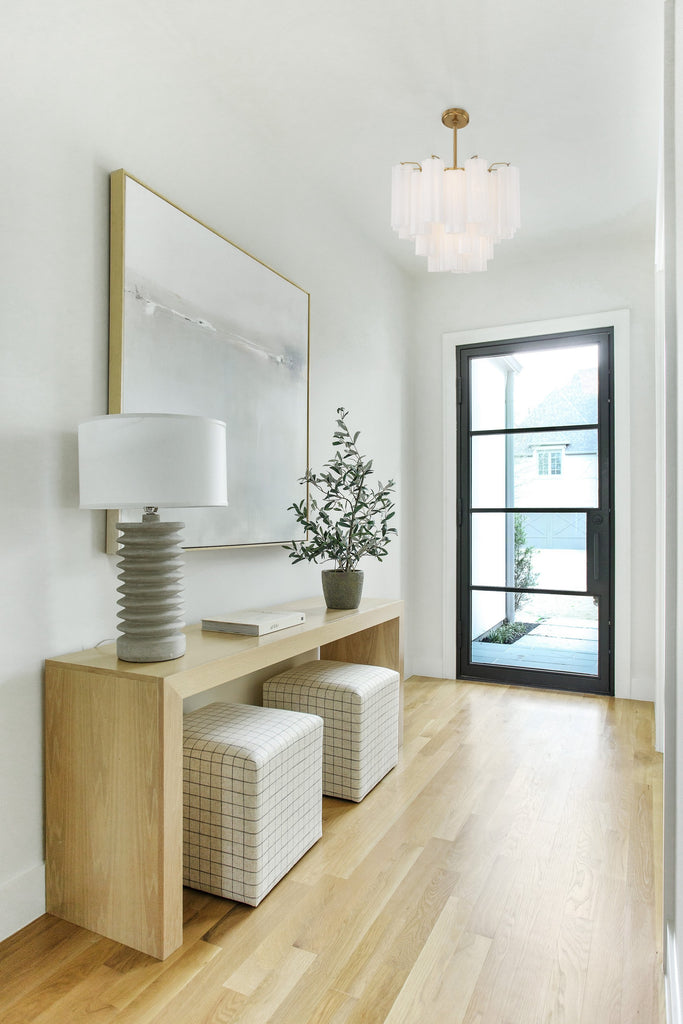 ADD-300-AG-WH Addis 17.75'' Chandelier | Lifestyle Image