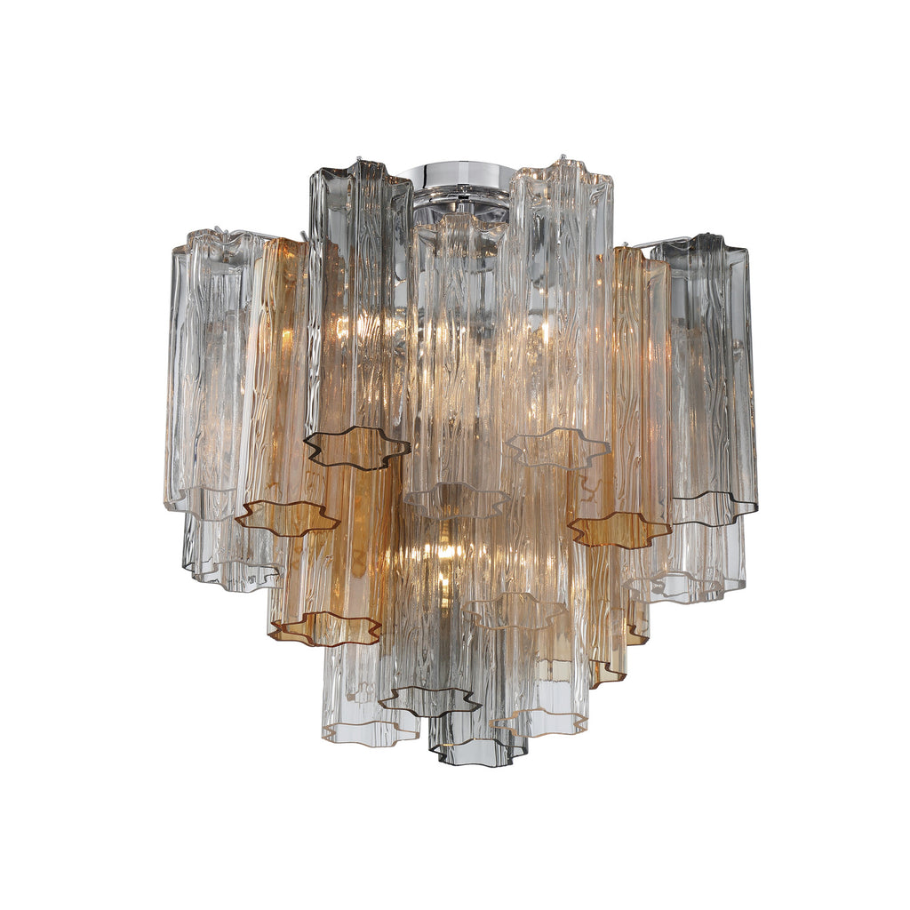 Crystorama Addis 17.75'' Semi Flush Mount in Polished Chrome - Additional View