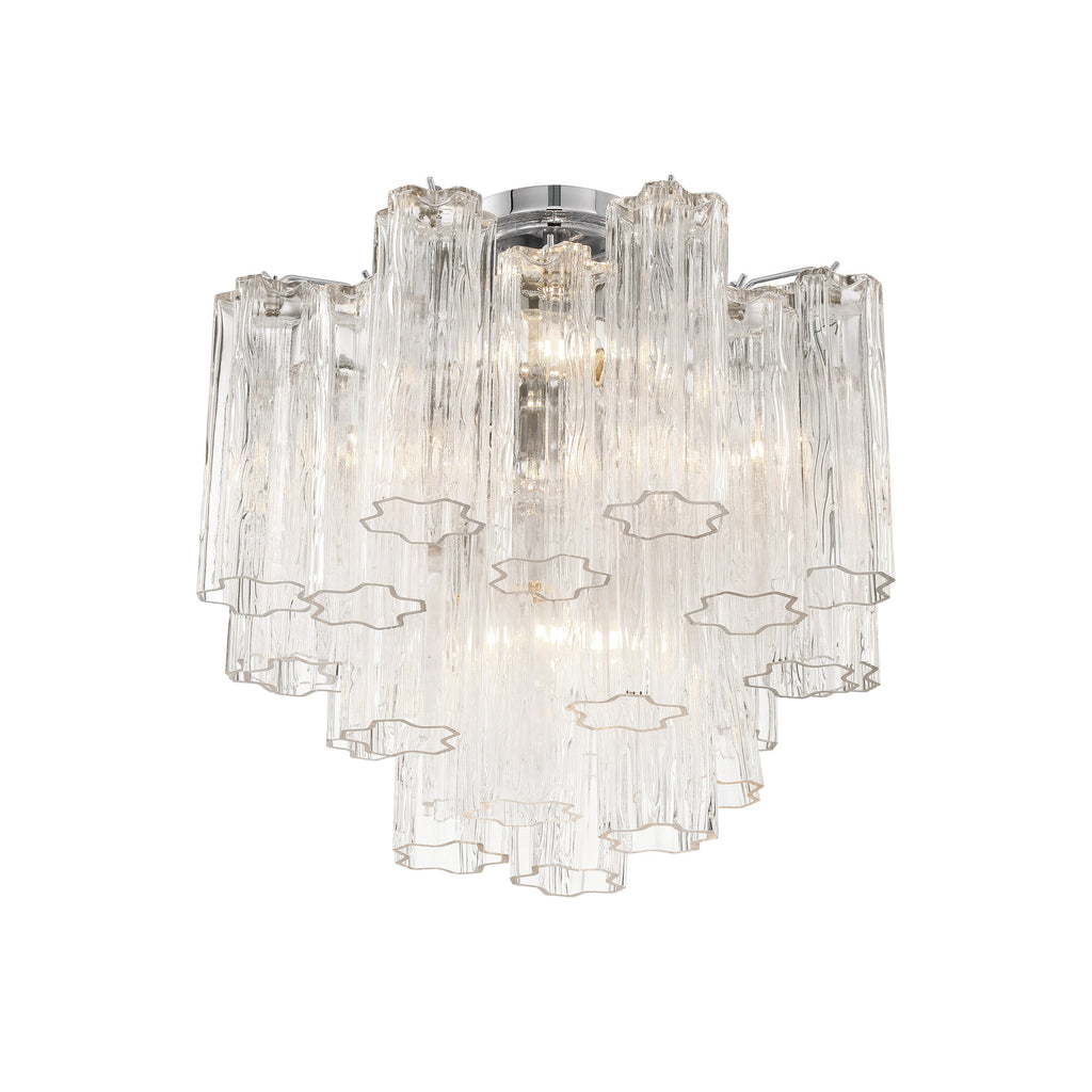 Crystorama Addis 17.75'' Semi Flush Mount in Polished Chrome - Additional View