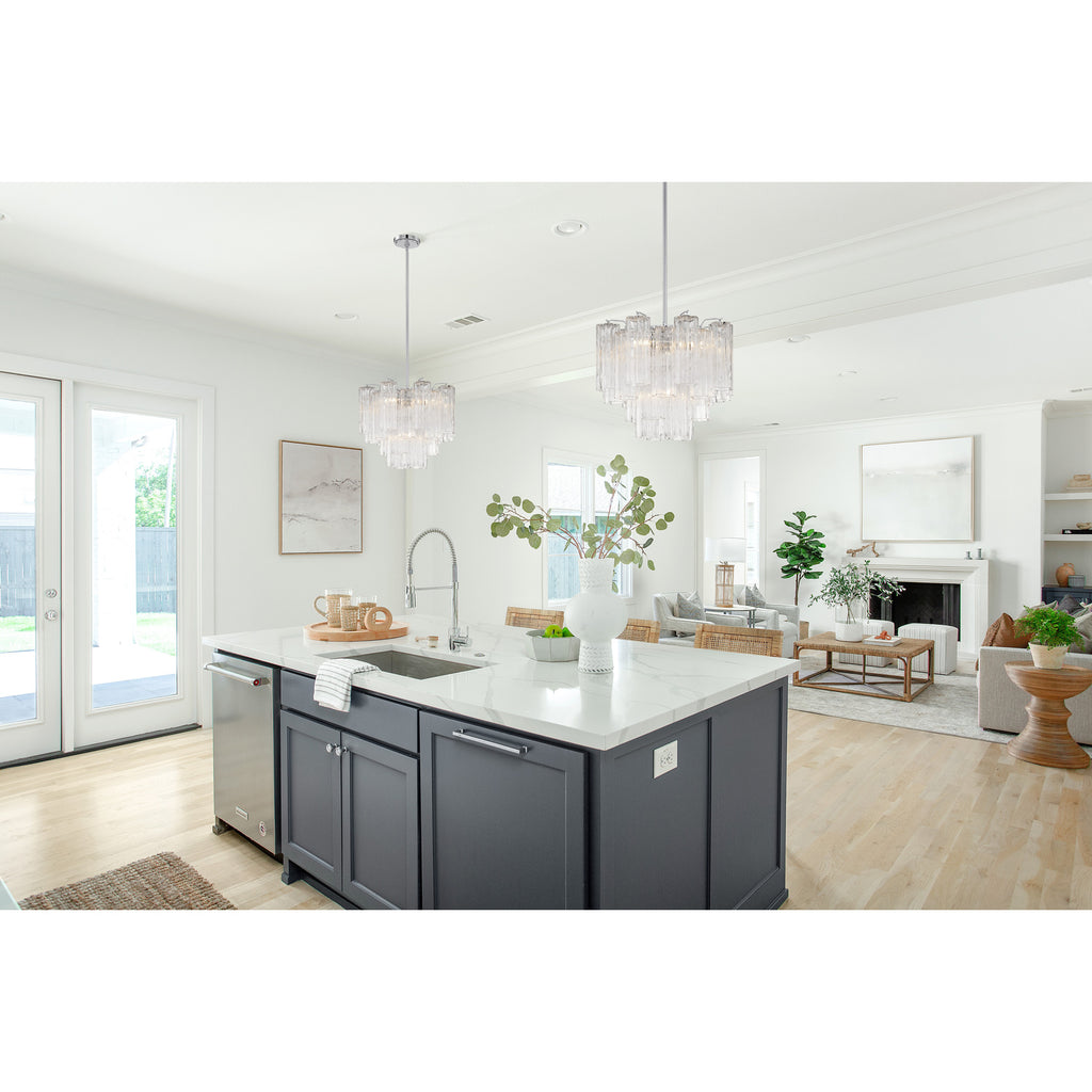 Crystorama Addis 17.75'' Chandelier in Polished Chrome - Lifestyle View