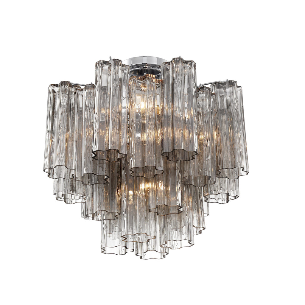 Crystorama Addis 17.75'' Semi Flush Mount in Polished Chrome - Additional View