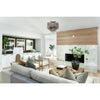 Crystorama Addis 17.75'' Semi Flush Mount in Polished Chrome - Lifestyle View