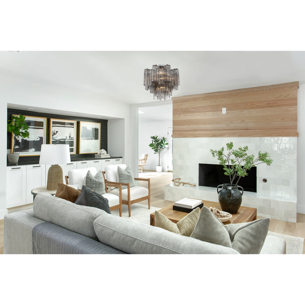 Crystorama Addis 17.75'' Semi Flush Mount in Polished Chrome - Lifestyle View