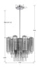 ADD-300-CH-SM Addis 4 Light Mini Chandelier | Dimensions Image