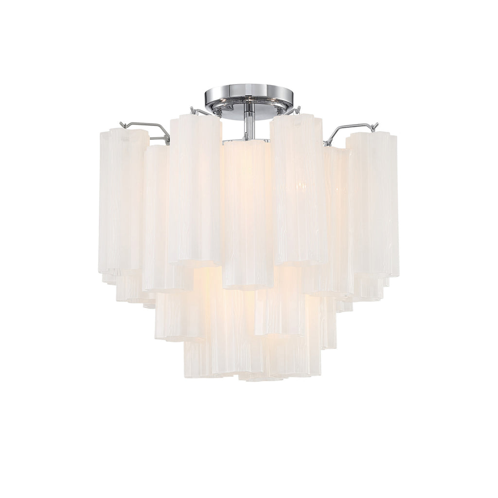Crystorama Addis 17.75'' Semi Flush Mount in Polished Chrome - Additional View