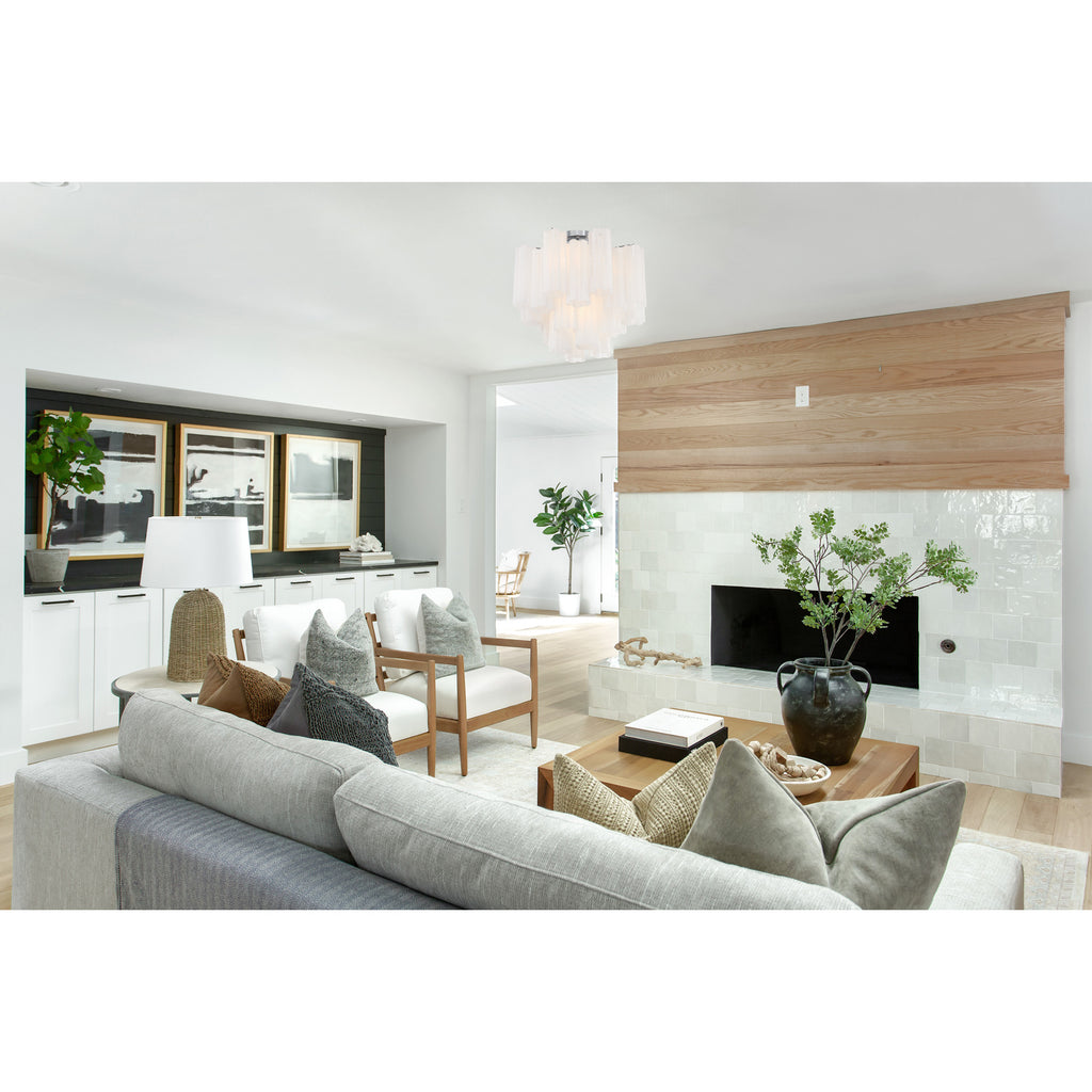 Crystorama Addis 17.75'' Semi Flush Mount in Polished Chrome - Lifestyle View