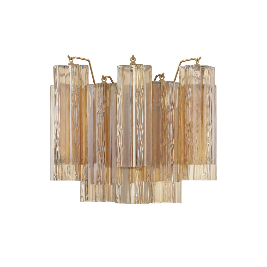 Crystorama Addis 14.5'' Sconce in Aged Brass - Additional View