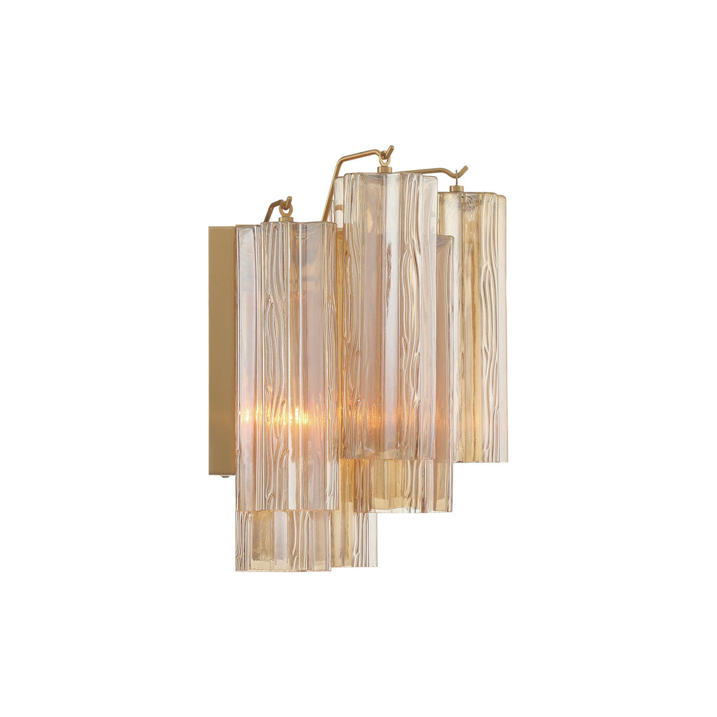 Crystorama Addis 14.5'' Sconce in Aged Brass - Additional View