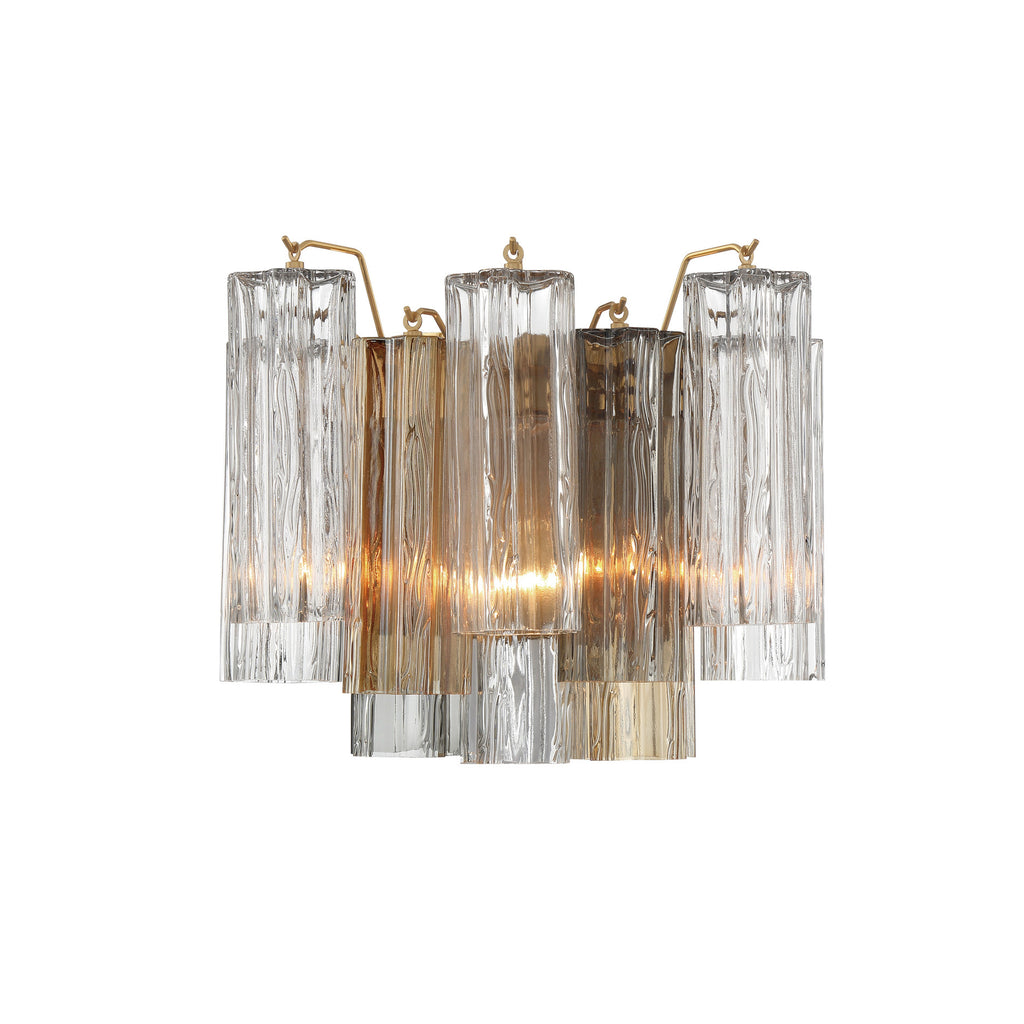 Crystorama Addis 14.5'' Sconce in Aged Brass - Additional View