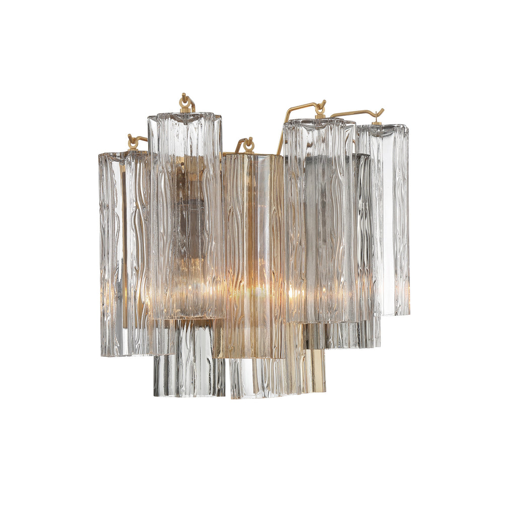 Crystorama Addis 14.5'' Sconce in Aged Brass - Additional View