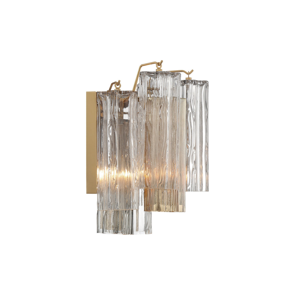 Crystorama Addis 14.5'' Sconce in Aged Brass - Additional View