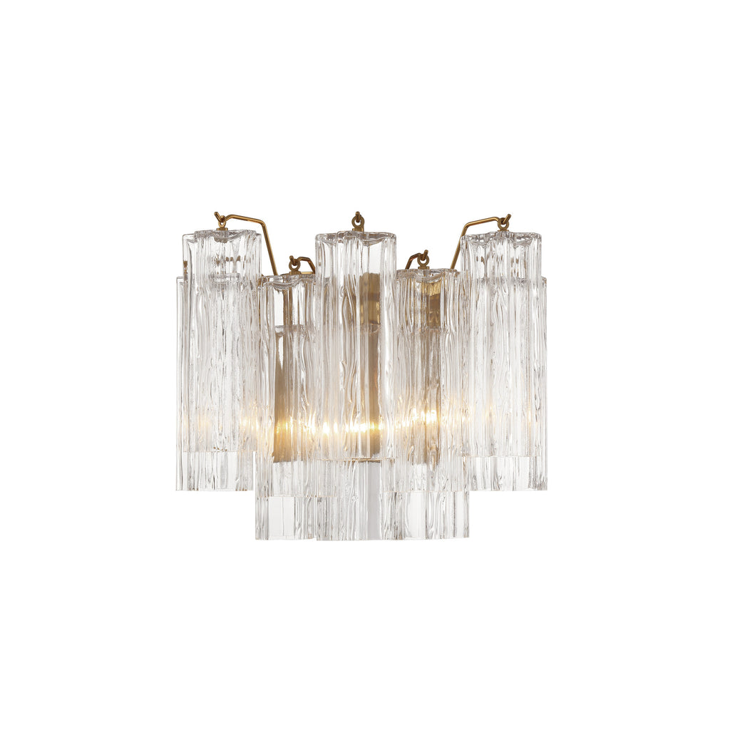 Crystorama Addis 14.5'' Sconce in Aged Brass - Additional View