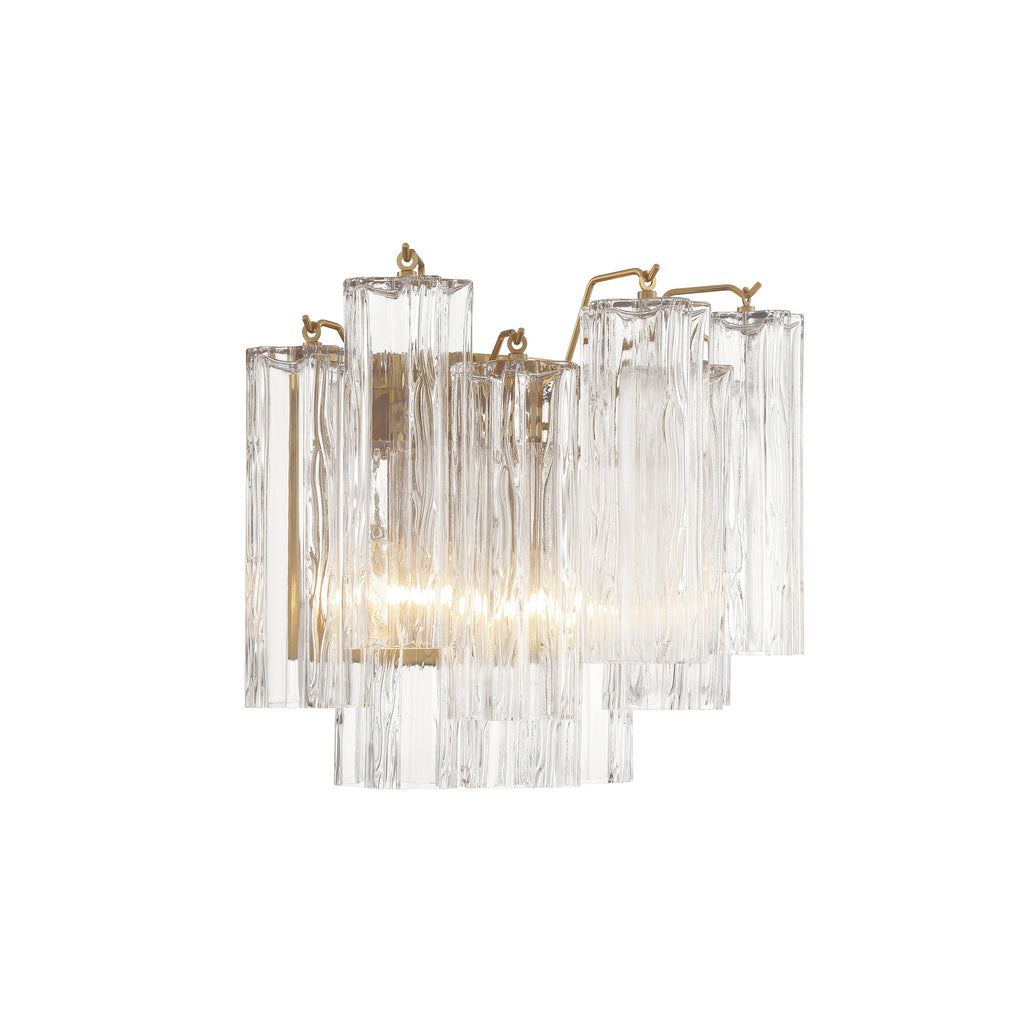 Crystorama Addis 14.5'' Sconce in Aged Brass - Additional View