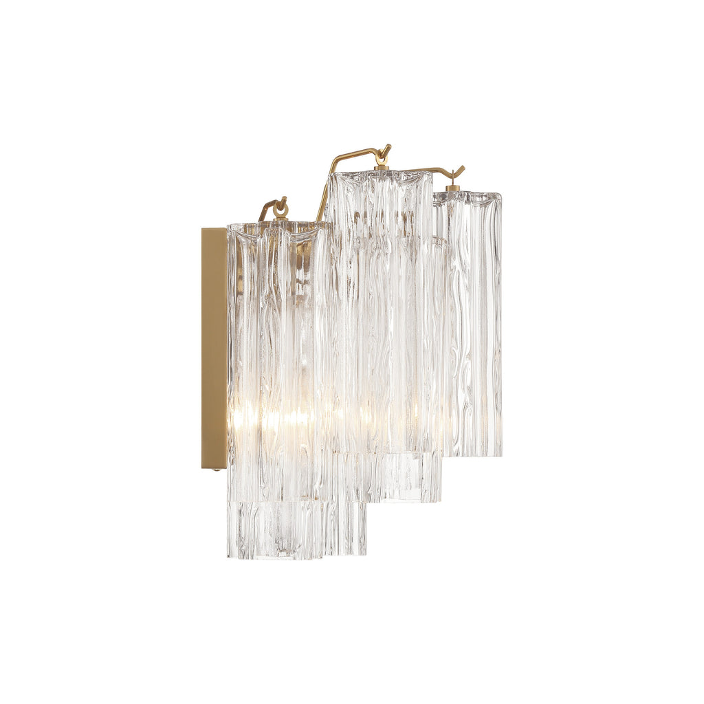 Crystorama Addis 14.5'' Sconce in Aged Brass - Additional View
