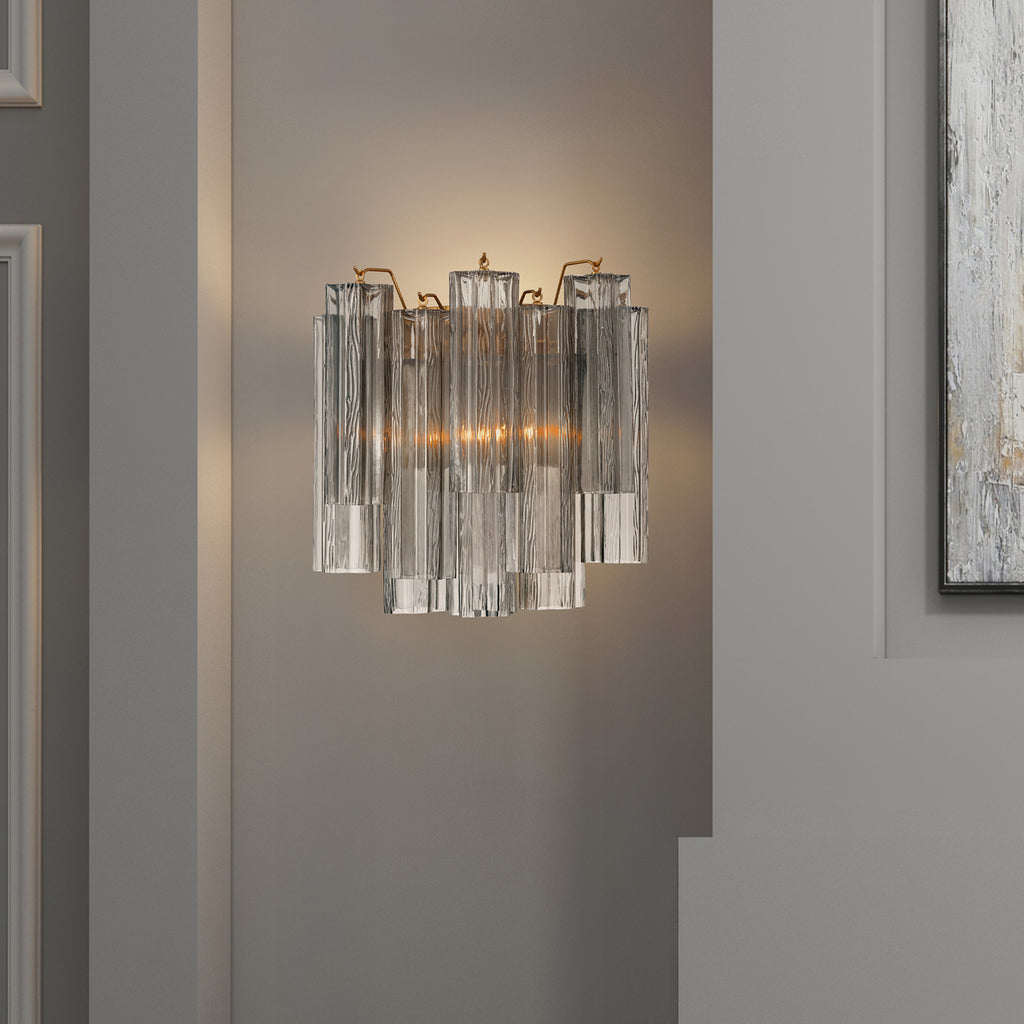 ADD-303-AG-SM Addis 2 Light Sconce | Lifestyle Image