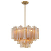 Crystorama Addis 19.75'' Chandelier in Aged Brass - Front View