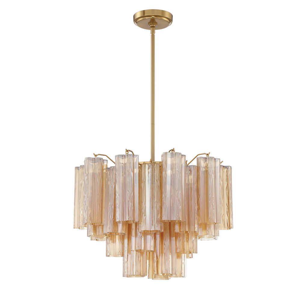 Crystorama Addis 19.75'' Chandelier in Aged Brass - Additional View