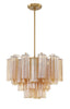 ADD-306-AG-AM Addis 6 Light Chandelier | Alternate Image