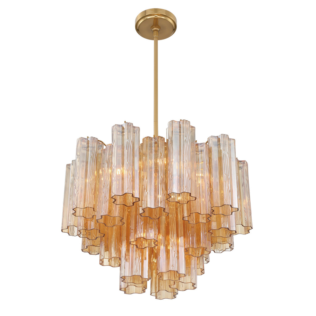 Crystorama Addis 19.75'' Chandelier in Aged Brass - Additional View