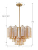 ADD-306-AG-AM Addis 6 Light Chandelier | Dimensions Image