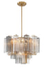 ADD-306-AG-AU Addis 6 Light Chandelier | Alternate Image