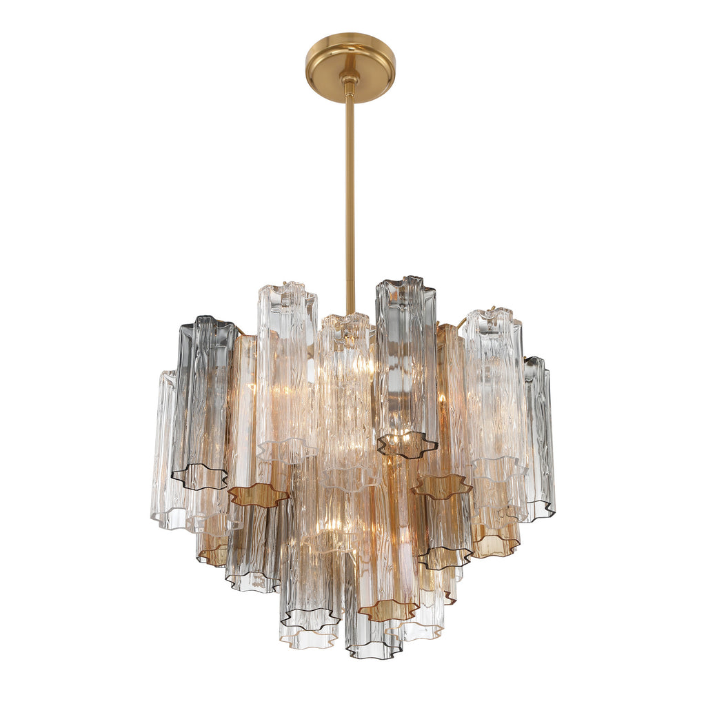 Crystorama Addis 19.75'' Chandelier in Aged Brass - Additional View