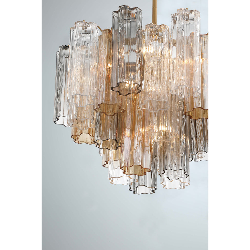 Crystorama Addis 19.75'' Chandelier in Aged Brass - Additional View