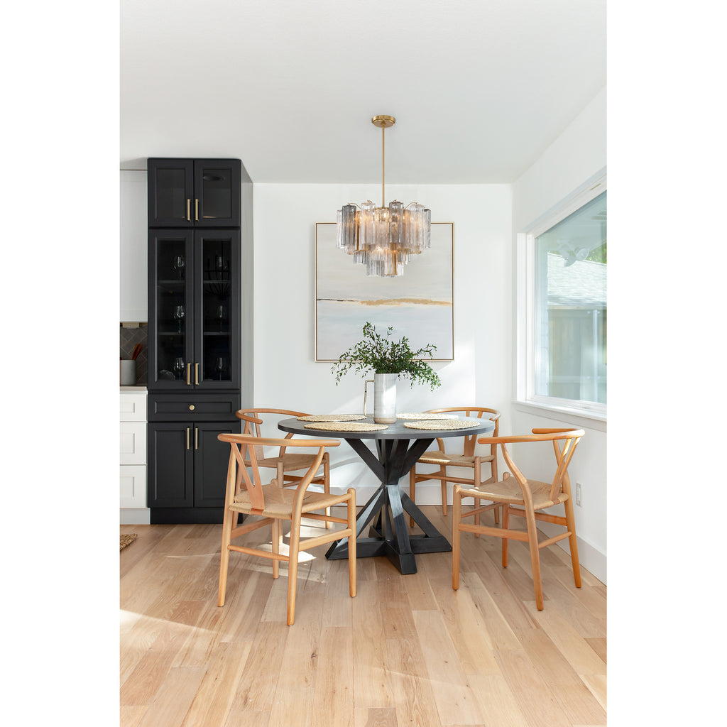 Crystorama Addis 19.75'' Chandelier in Aged Brass - Lifestyle View