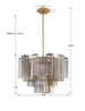 ADD-306-AG-AU Addis 6 Light Chandelier | Dimensions Image