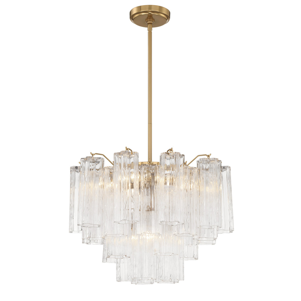 Crystorama Addis 19.75'' Chandelier in Aged Brass - Additional View