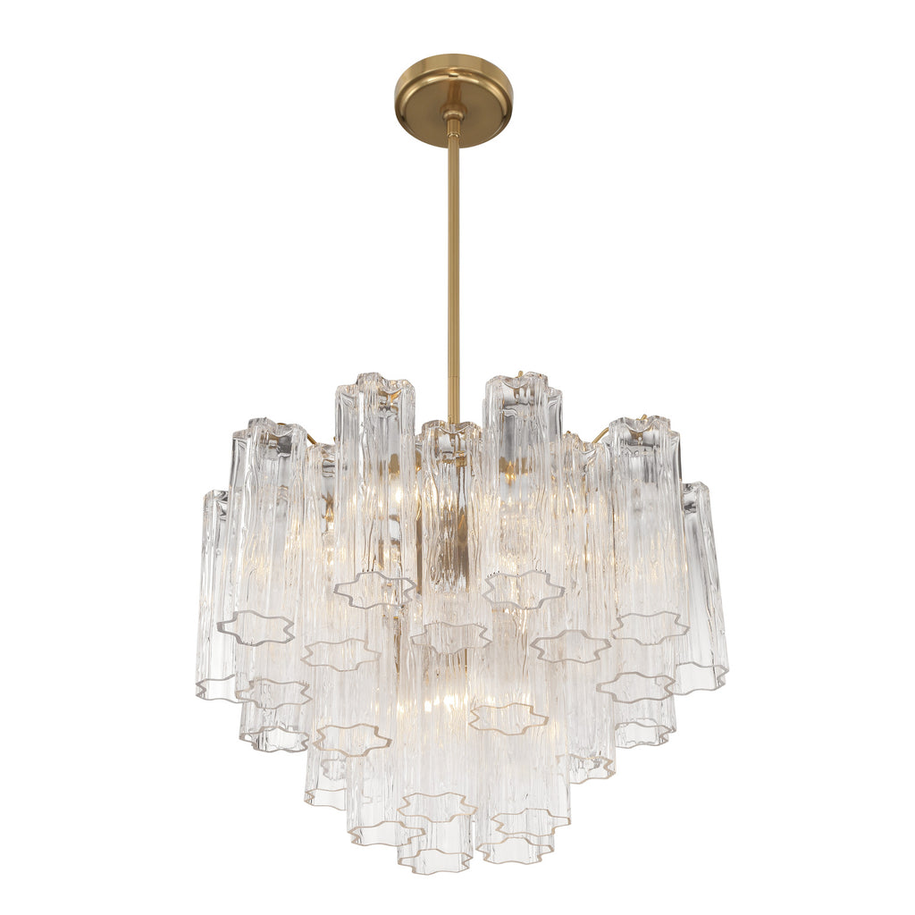 Crystorama Addis 19.75'' Chandelier in Aged Brass - Additional View