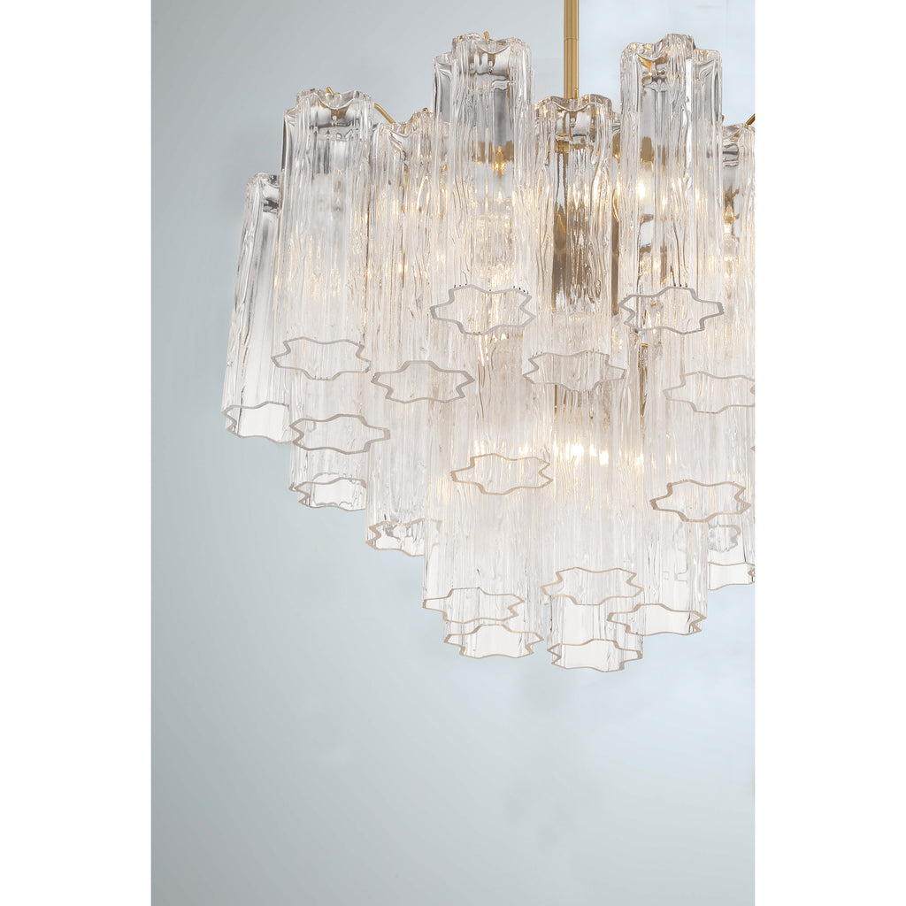 Crystorama Addis 19.75'' Chandelier in Aged Brass - Additional View