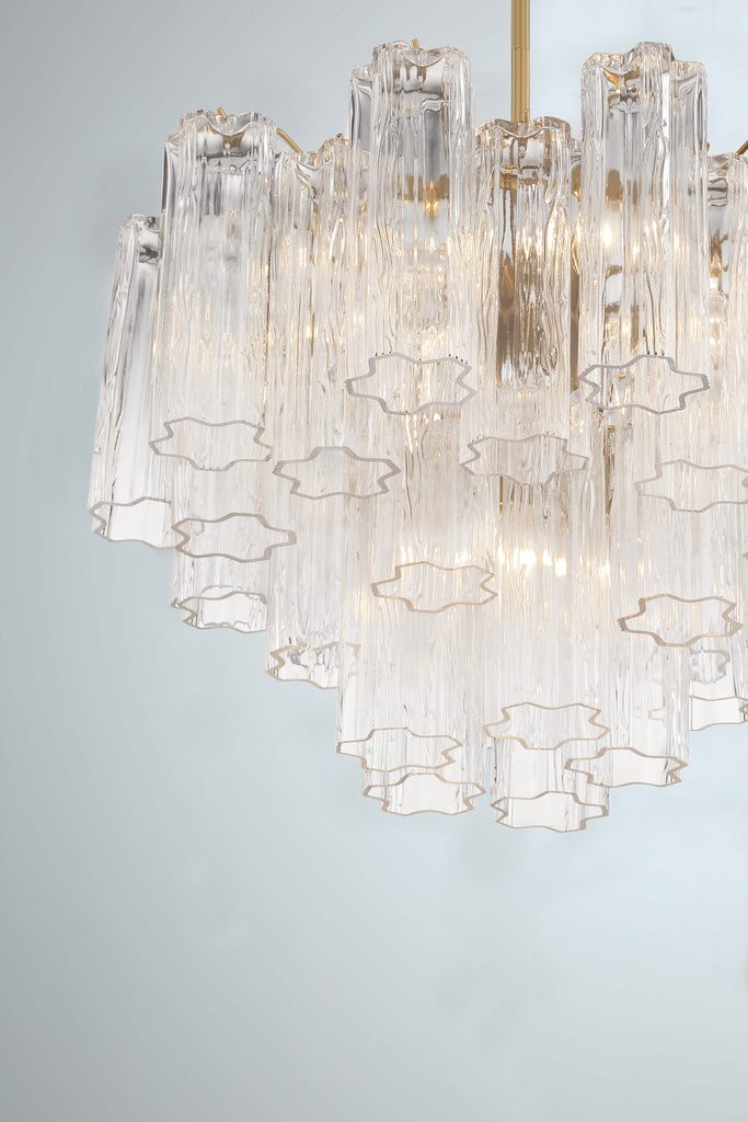 ADD-306-AG-CL Addis 6 Light Chandelier | Alternate Image