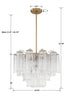 ADD-306-AG-CL Addis 6 Light Chandelier | Dimensions Image