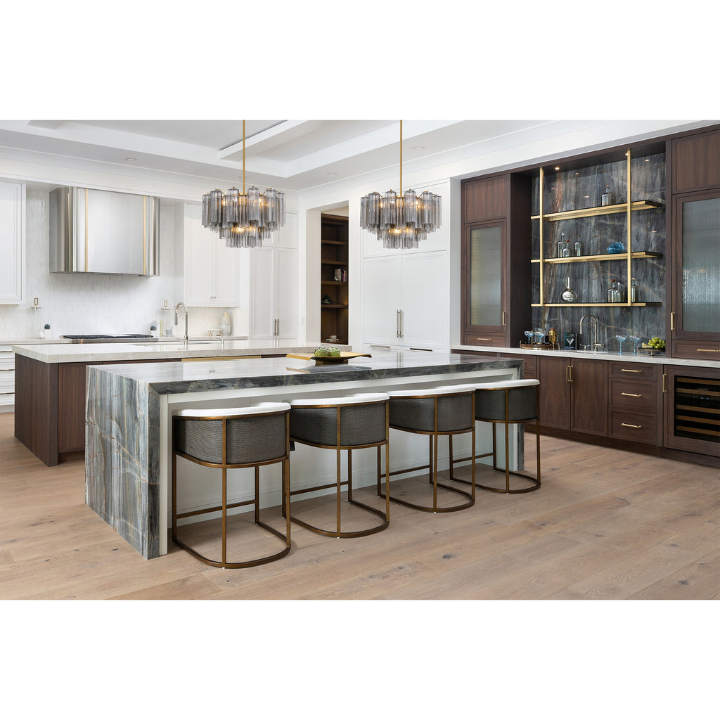 Crystorama Addis 19.75'' Chandelier in Aged Brass - Lifestyle View