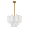 ADD-306-AG-WH Addis 6 Light Chandelier | Main Image