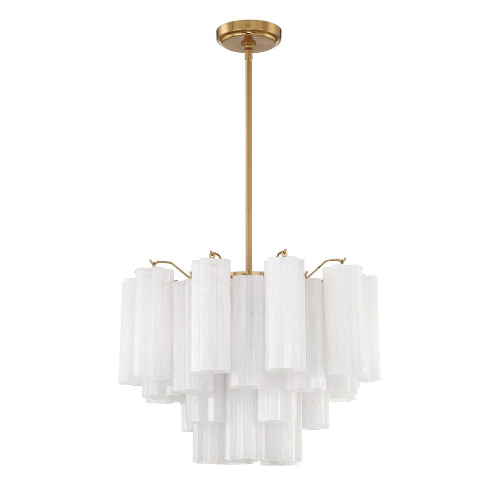 ADD-306-AG-WH Addis 6 Light Chandelier | Main Image