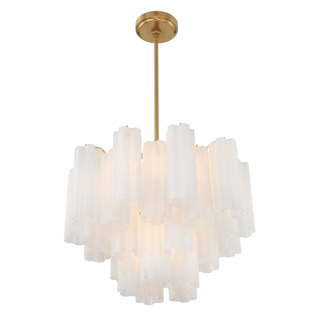 Crystorama Addis 19.75'' Chandelier in Aged Brass - Additional View
