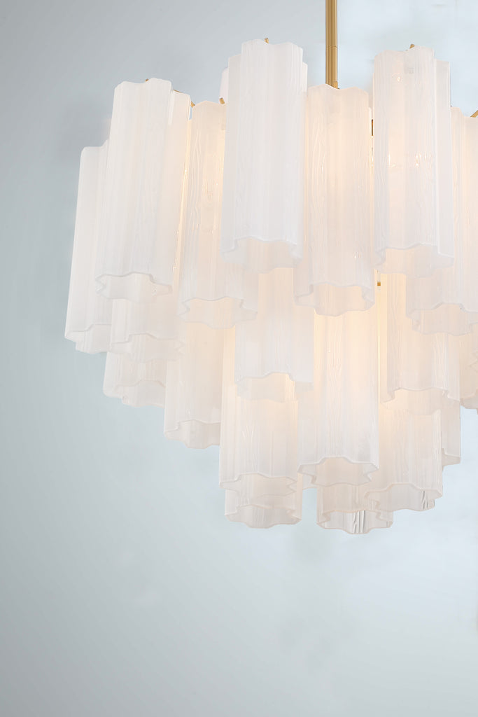 ADD-306-AG-WH Addis 6 Light Chandelier | Alternate Image